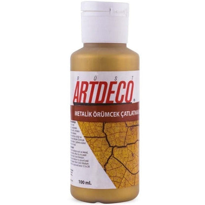 Artdeco Örümcek Çatlatma Boyası 100ml Metalik Altın 1121
