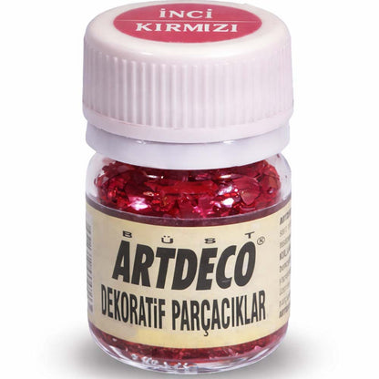Artdeco Dekoratif Parçacık 25ml İnci Kırmızı P5