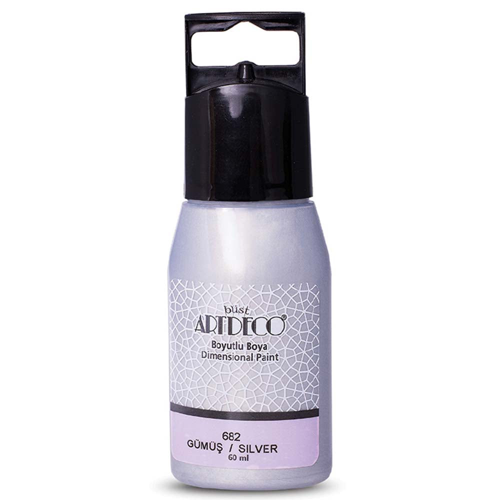 Artdeco Metalik Boyutlu Boya 60ml Gümüş 682