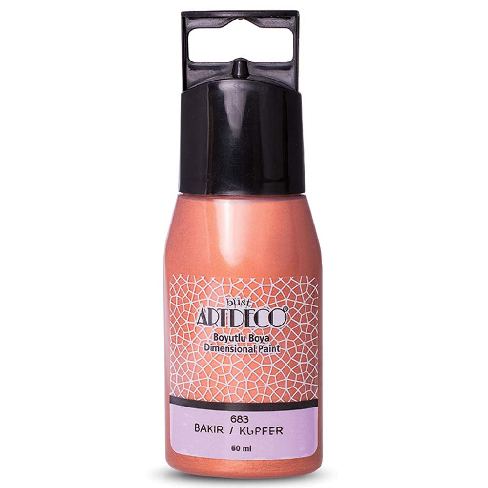 Artdeco Metalik Boyutlu Boya 60ml Bakır 683