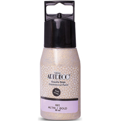 Artdeco Simli Boyutlu Boya 60ml Altın 691