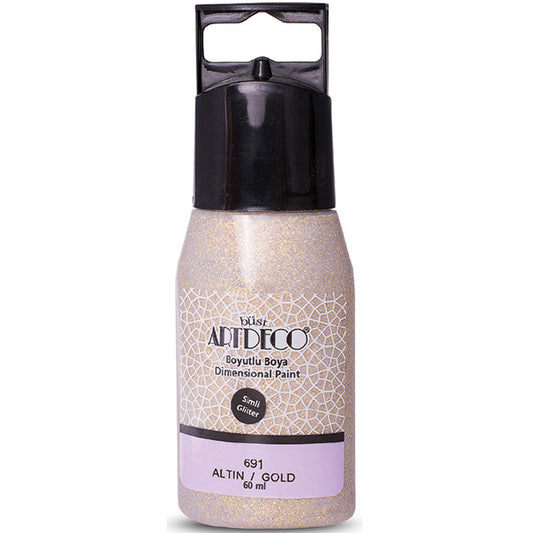 Artdeco Simli Boyutlu Boya 60ml Altın 691