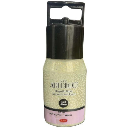 Artdeco Simli Boyutlu Boya 50ml Altın 691