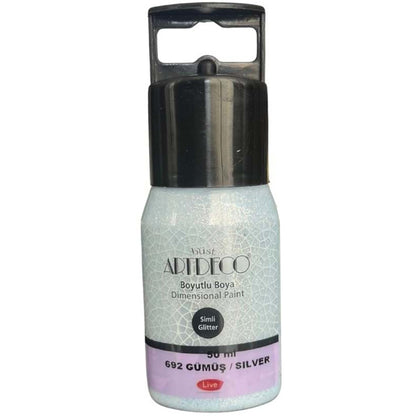 Artdeco Simli Boyutlu Boya 50ml Gümüş 692