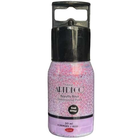 Artdeco Simli Boyutlu Boya 50ml Kırmızı 695