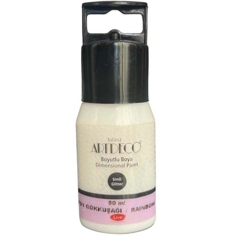 Artdeco Simli Boyutlu Boya 50ml Gökkuşağı 701