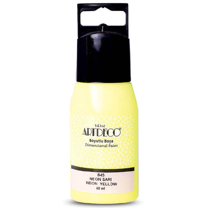 Artdeco Neon Boyutlu Boya 60ml N.Sarı 645