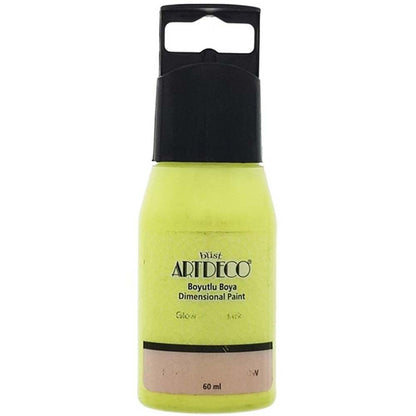 Artdeco Fosforlu Boyutlu Boya 60ml Sarı 661