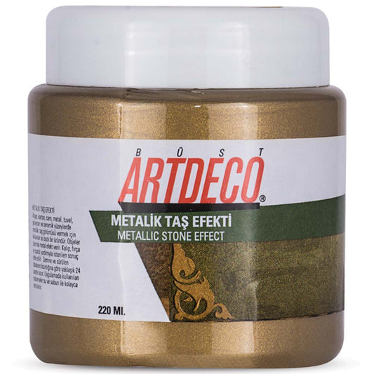 Artdeco Metalik Taş Efekti 220ml Antik Altın 2023