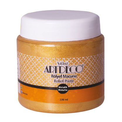 Artdeco Metalik Rölyef Macunu 220ml Altın 2221