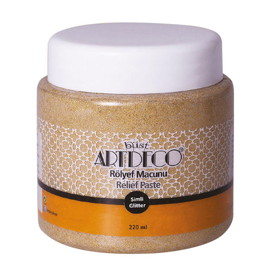 Artdeco Simli Rölyef Macunu 220ml Altın 2321