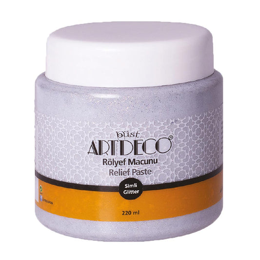Artdeco Simli Rölyef Macunu 220ml Gümüş 2322