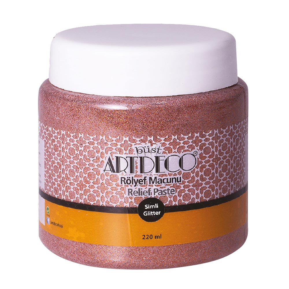 Artdeco Simli Rölyef Macunu 220ml Bakır 2328