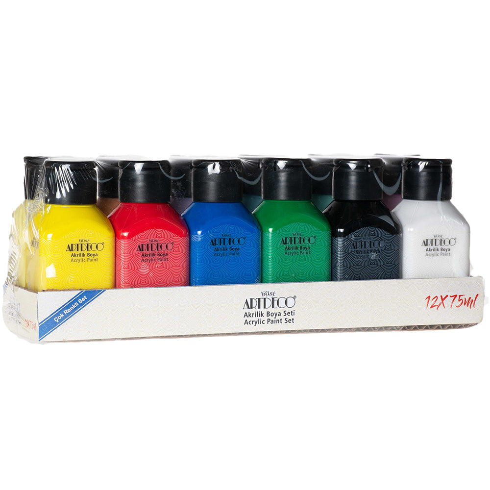 Artdeco Akrilik Boya 12x75ml Set - Karışık