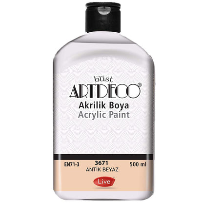 Artdeco Akrilik Boya 500ml Antik Beyaz 3671