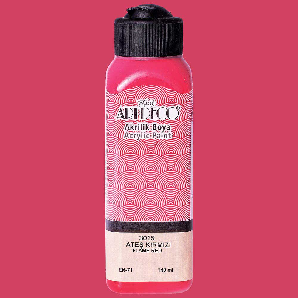 Artdeco Akrilik Boya 140ml Ateş Kırmızı 3015