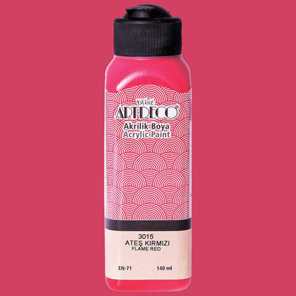 Artdeco Akrilik Boya 140ml Ateş Kırmızı 3015