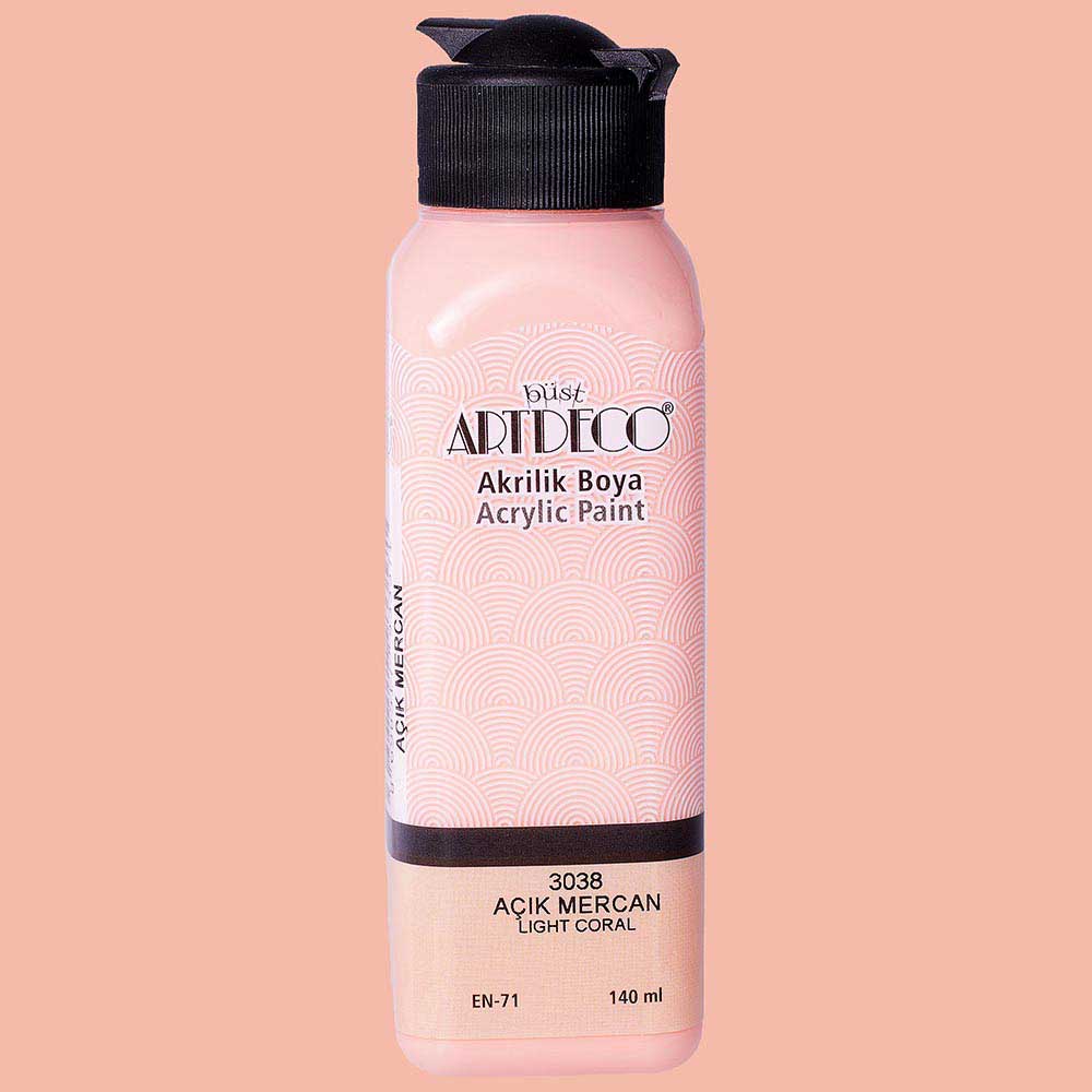 Artdeco Akrilik Boya 140ml Açık Mercan 3038