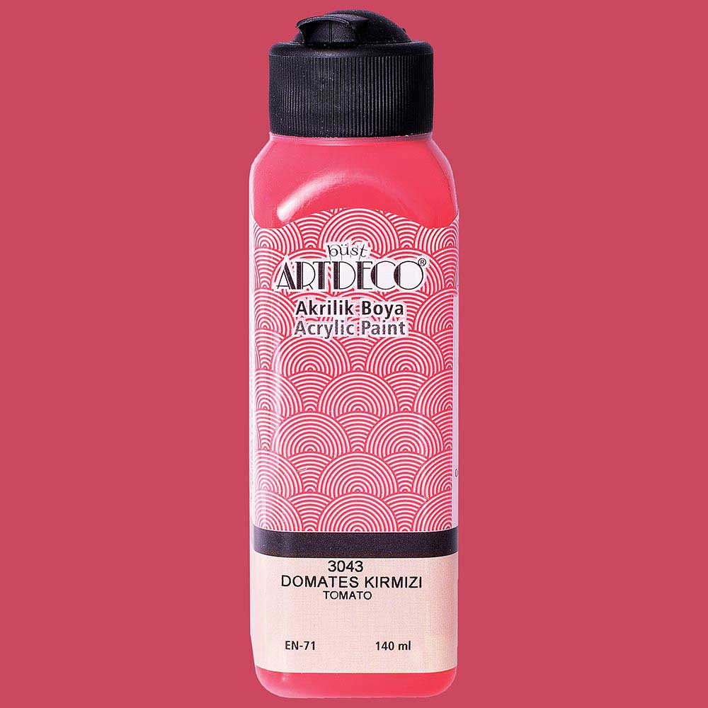 Artdeco Akrilik Boya 140ml Domates Kırmızı 3043
