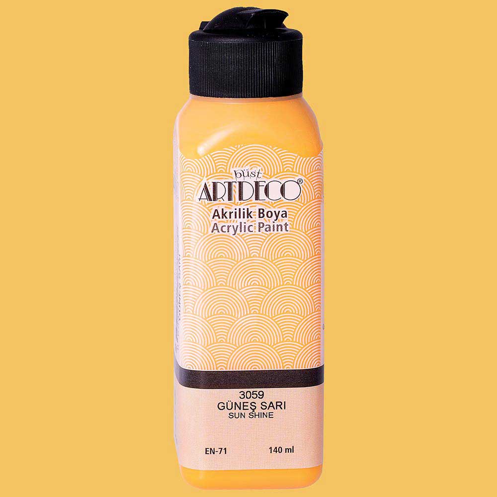 Artdeco Akrilik Boya 140ml Güneş Sarı 3059