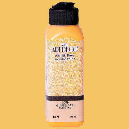 Artdeco Akrilik Boya 140ml Güneş Sarı 3059