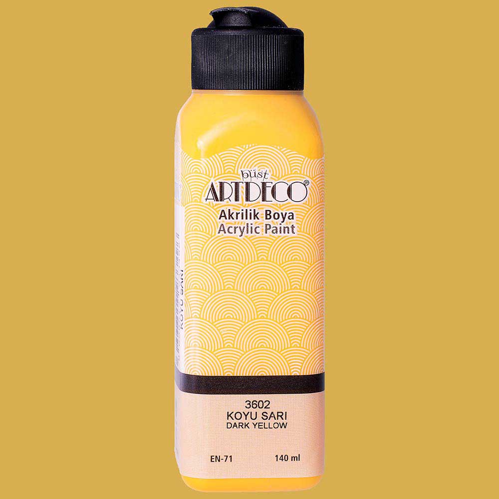 Artdeco Akrilik Boya 140ml Koyu Sarı 3602