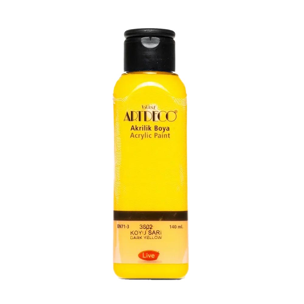 Artdeco Akrilik Boya 140ml Koyu Sarı 3602