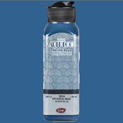 Artdeco Akrilik Boya 140ml Okyanus Mavi 3634