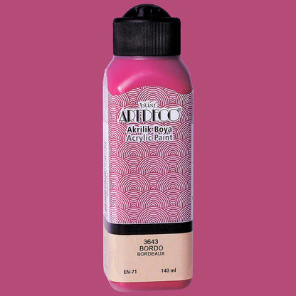 Artdeco Akrilik Boya 140ml Bordo 3643