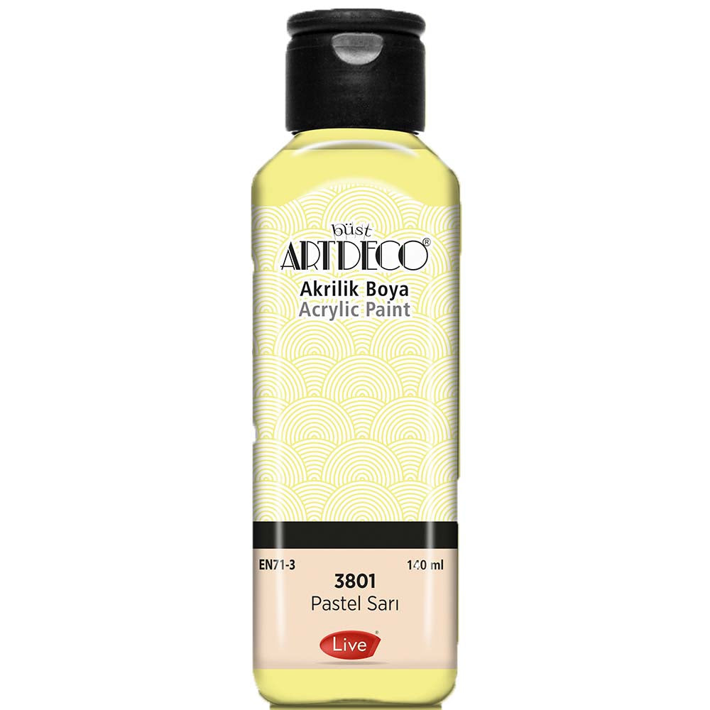 Artdeco Pastel Akrilik Boya 140ml Pastel Sarı 3801