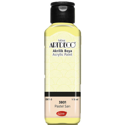 Artdeco Pastel Akrilik Boya 140ml Pastel Sarı 3801