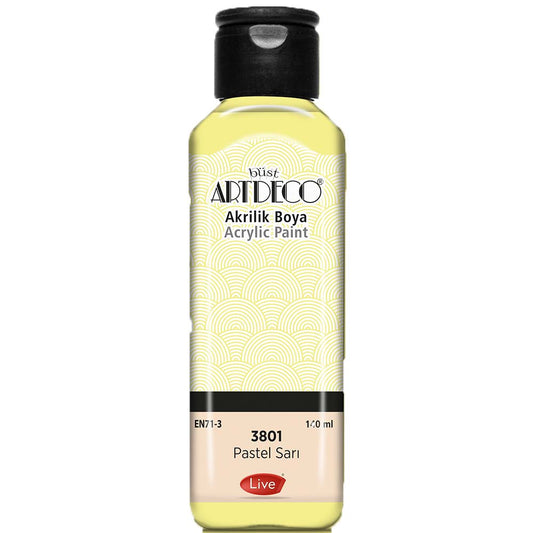Artdeco Pastel Akrilik Boya 140ml Pastel Sarı 3801