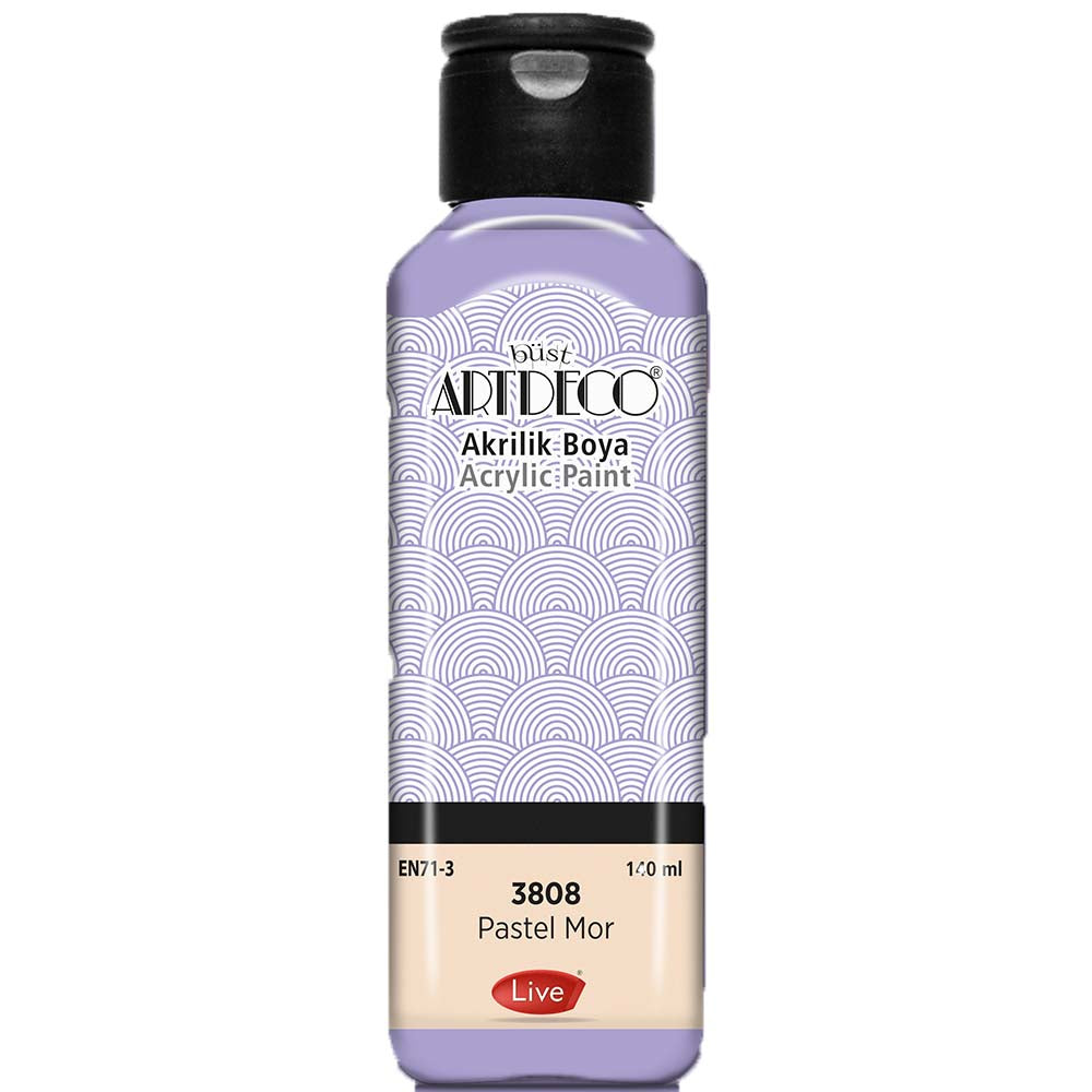 Artdeco Pastel Akrilik Boya 140ml Pastel Mor 3808