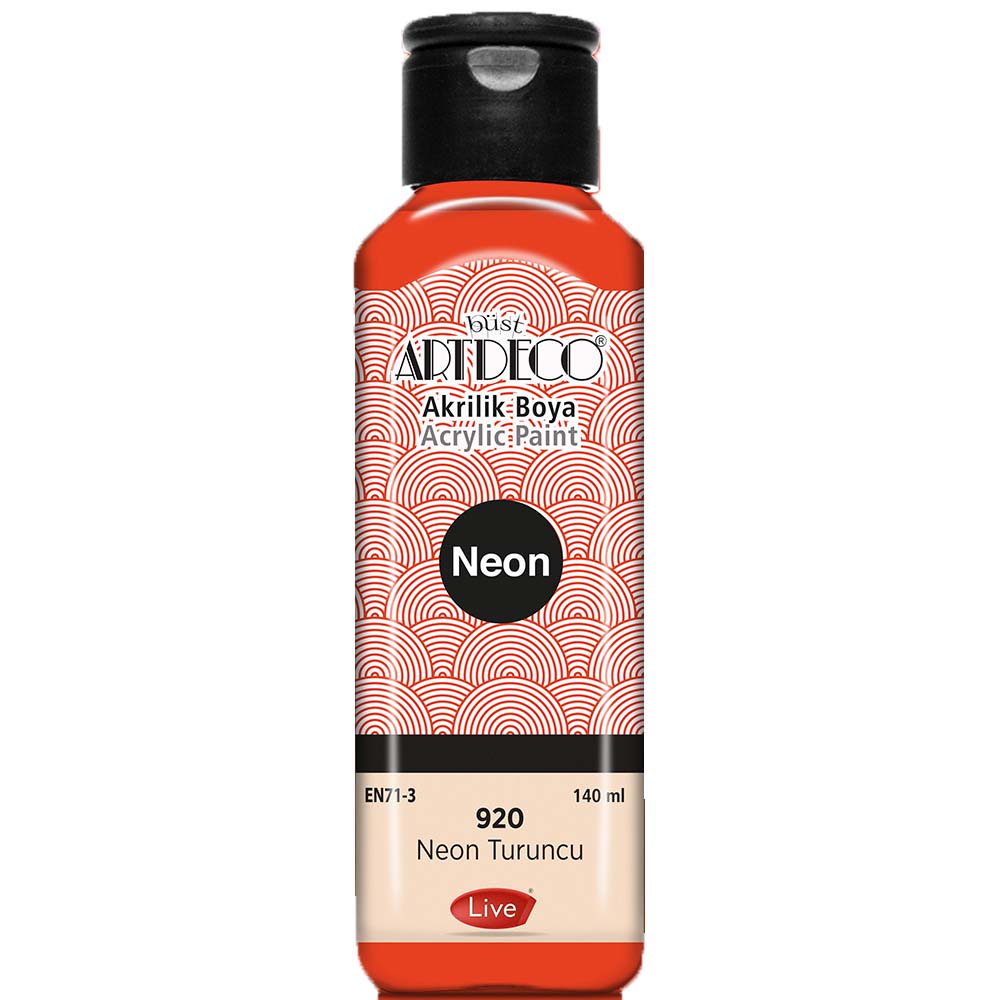 Artdeco Neon Akrilik Boya 140ml Neon Turuncu 920