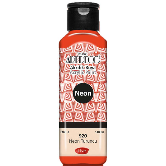 Artdeco Neon Akrilik Boya 140ml Neon Turuncu 920