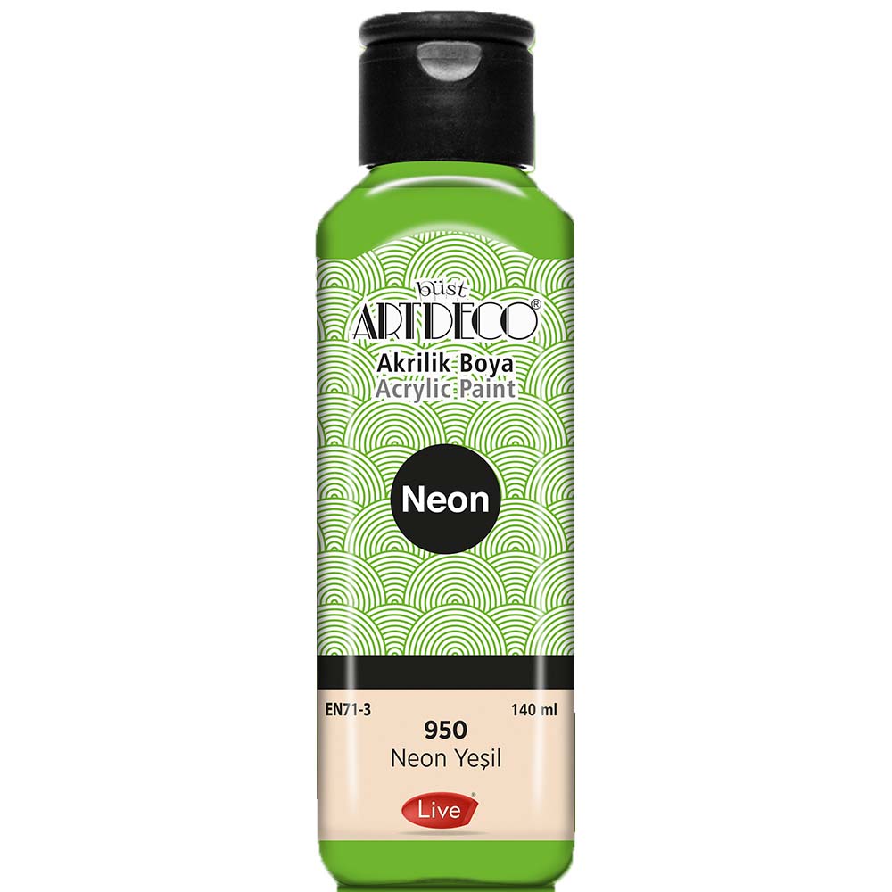 Artdeco Neon Akrilik Boya 140ml Neon Yeşil 950