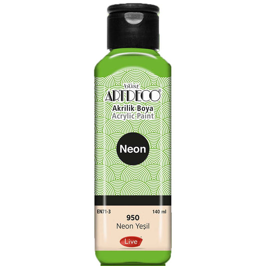 Artdeco Neon Akrilik Boya 140ml Neon Yeşil 950