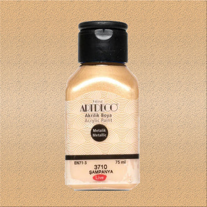 Artdeco Metalik Akrilik Boya 75ml Şampanya 3710