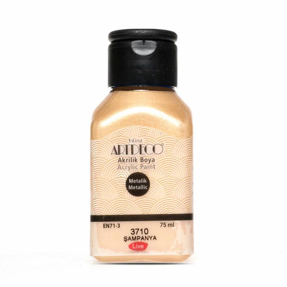 Artdeco Metalik Akrilik Boya 75ml Şampanya 3710
