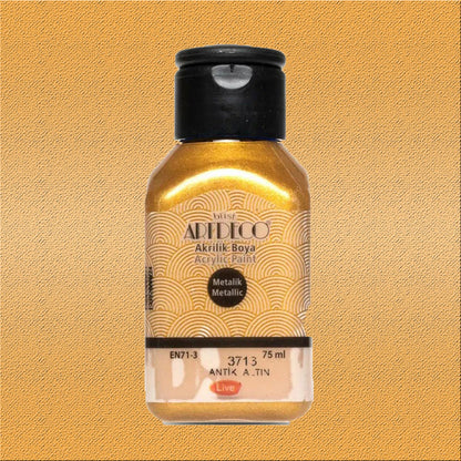 Artdeco Metalik Akrilik Boya 75ml Antik Altın 3713