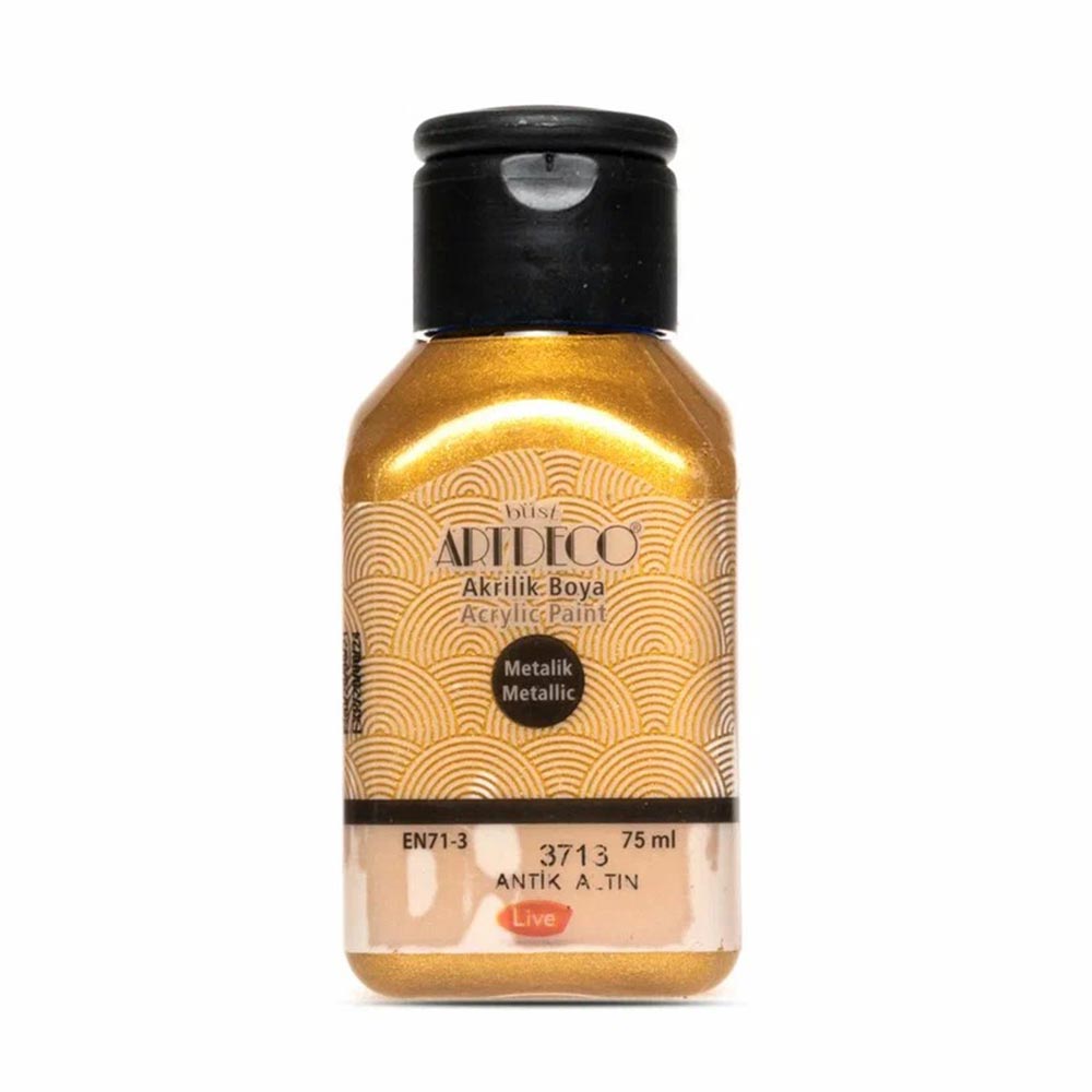 Artdeco Metalik Akrilik Boya 75ml Antik Altın 3713