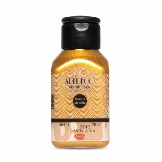 Artdeco Metalik Akrilik Boya 75ml Antik Altın 3713