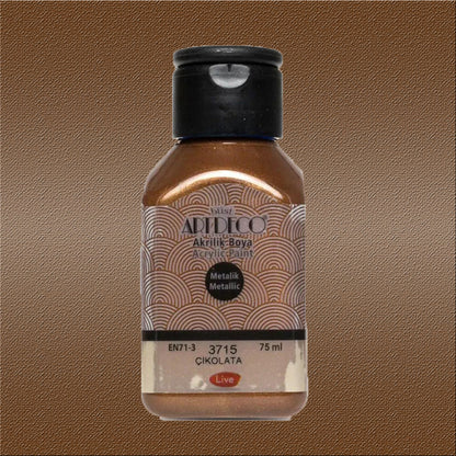 Artdeco Metalik Akrilik Boya 75ml Çikolata Kahve 3715