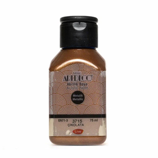 Artdeco Metalik Akrilik Boya 75ml Çikolata Kahve 3715