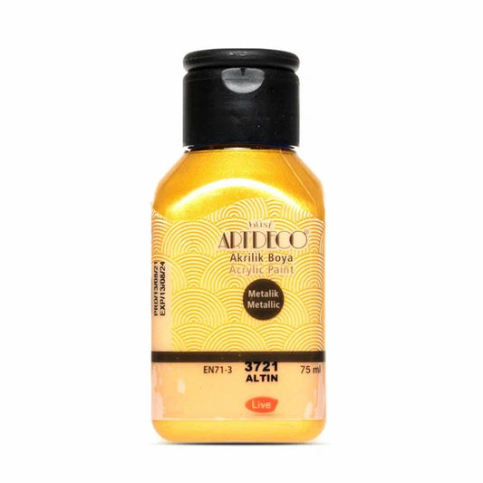 Artdeco Metalik Akrilik Boya 75ml Altın 3721