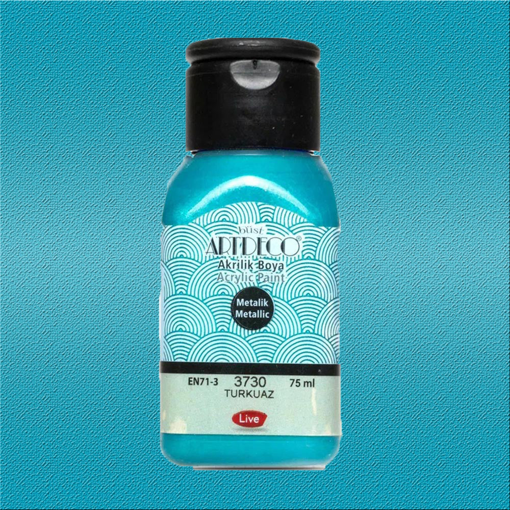 Artdeco Metalik Akrilik Boya 75ml Turkuaz 3730