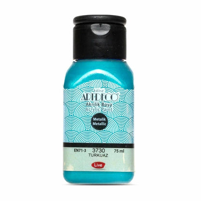 Artdeco Metalik Akrilik Boya 75ml Turkuaz 3730