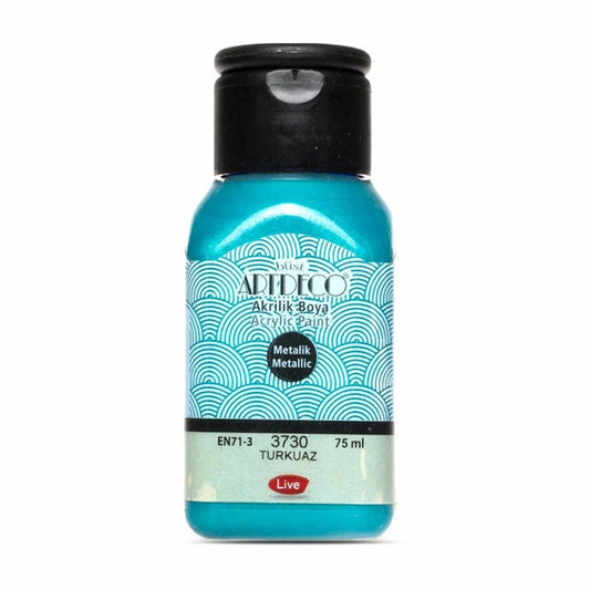 Artdeco Metalik Akrilik Boya 75ml Turkuaz 3730