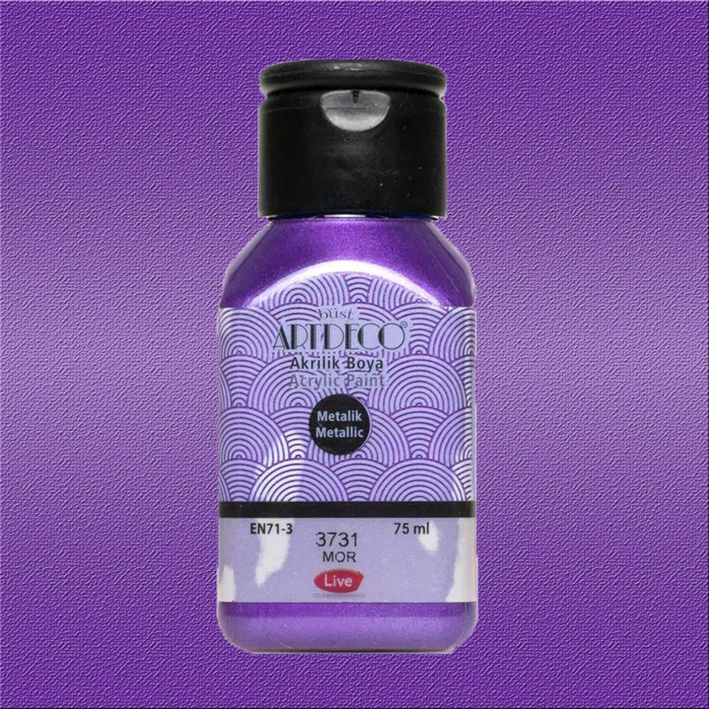 Artdeco Metalik Akrilik Boya 75ml Mor 3731