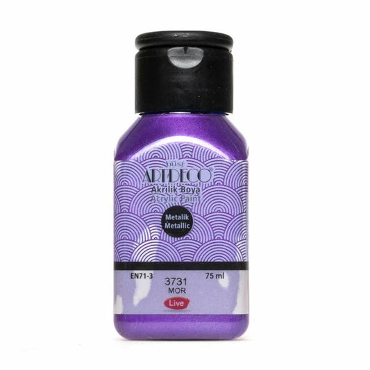 Artdeco Metalik Akrilik Boya 75ml Mor 3731
